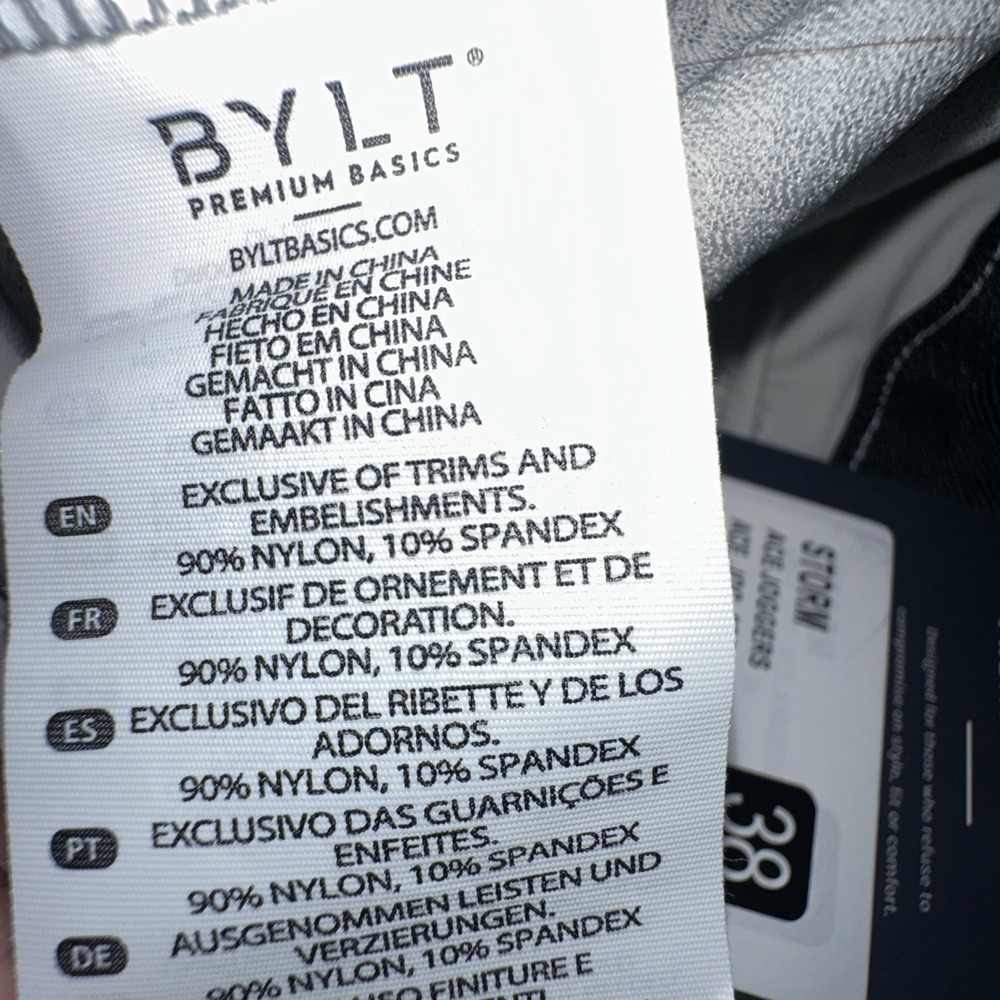 BYLT Men's Ace Jogger Storm Gray Performance Tapered Pants NWT - Picture 7 of 10